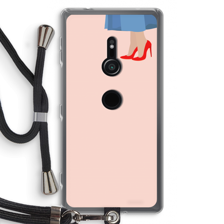 High heels: Sony Xperia XZ2 Transparant Hoesje met koord