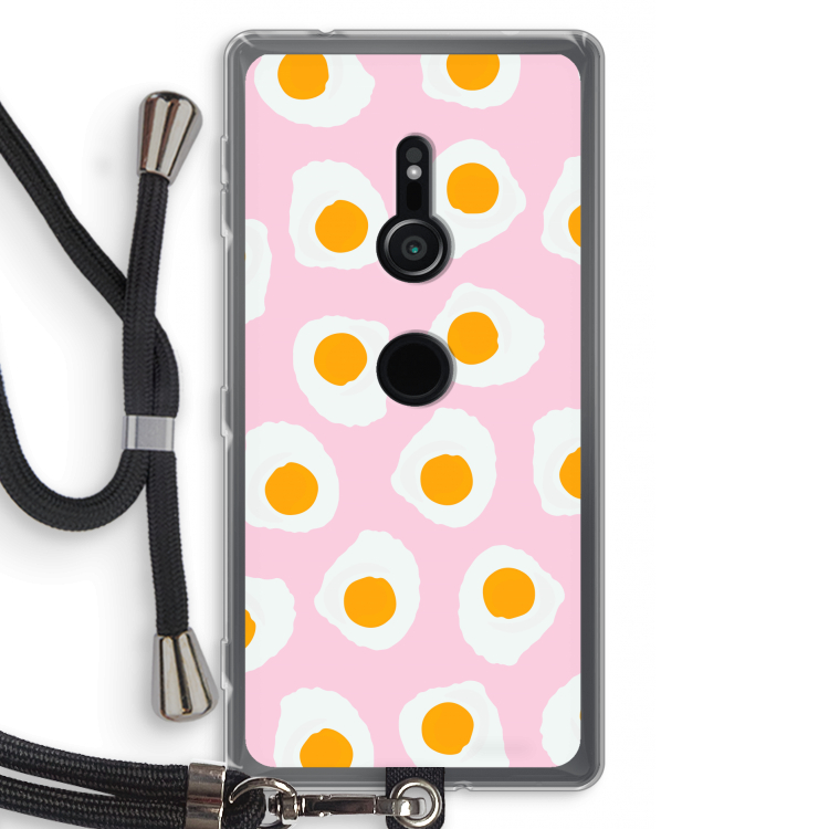 Dancing eggs: Sony Xperia XZ2 Transparant Hoesje met koord