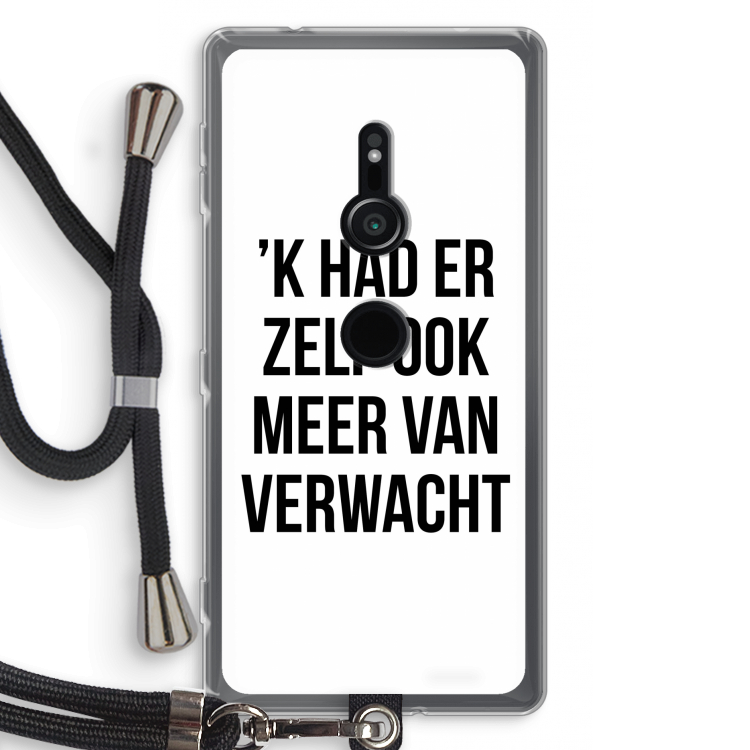 Meer verwacht: Sony Xperia XZ2 Transparant Hoesje met koord