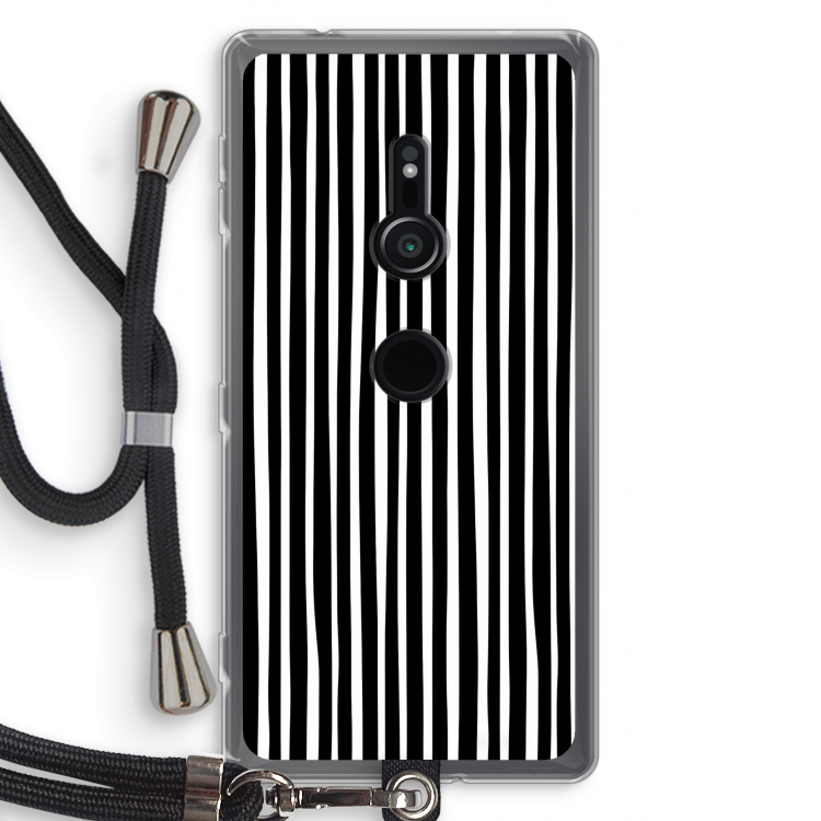 Stripes: Sony Xperia XZ2 Transparant Hoesje met koord