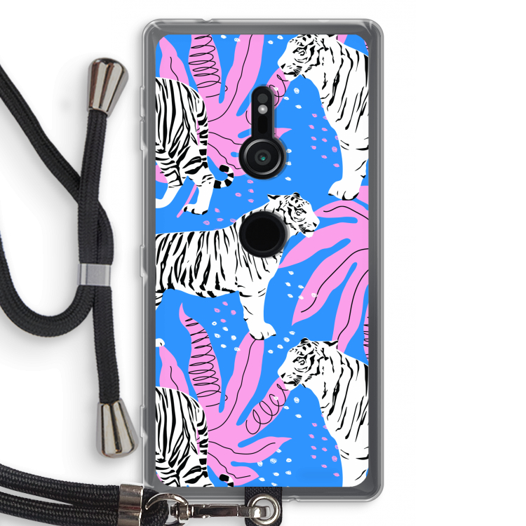 Tijger: Sony Xperia XZ2 Transparant Hoesje met koord