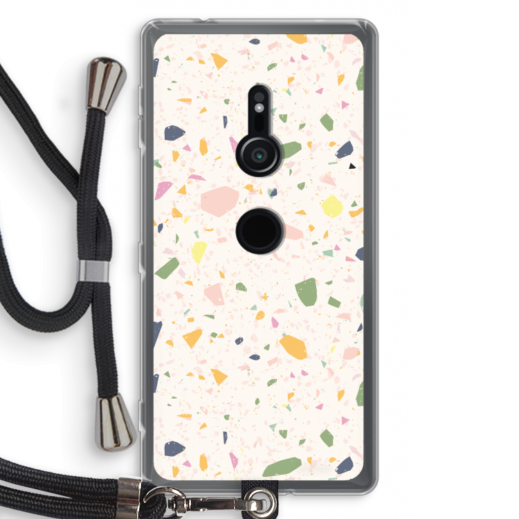 Terrazzo N°21: Sony Xperia XZ2 Transparant Hoesje met koord