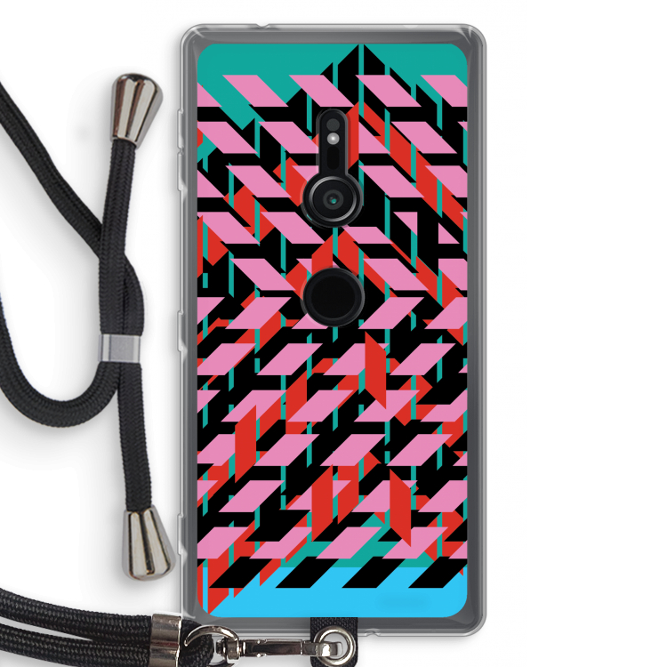 Skew Blush 2: Sony Xperia XZ2 Transparant Hoesje met koord