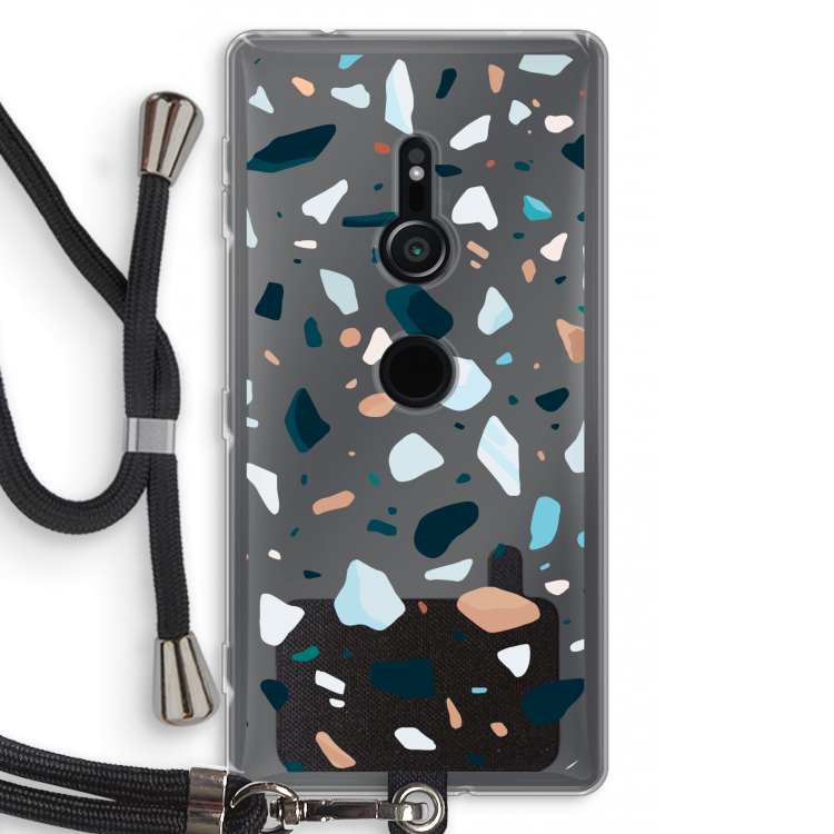 Terrazzo N°13: Sony Xperia XZ2 Transparant Hoesje met koord