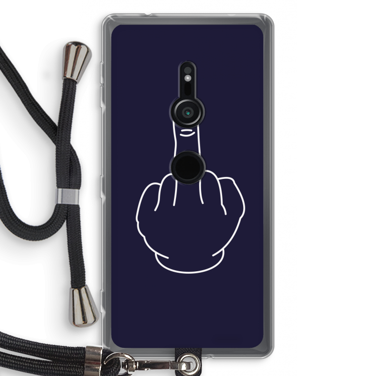 F**k U: Sony Xperia XZ2 Transparant Hoesje met koord