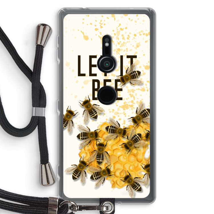 Let it bee: Sony Xperia XZ2 Transparant Hoesje met koord