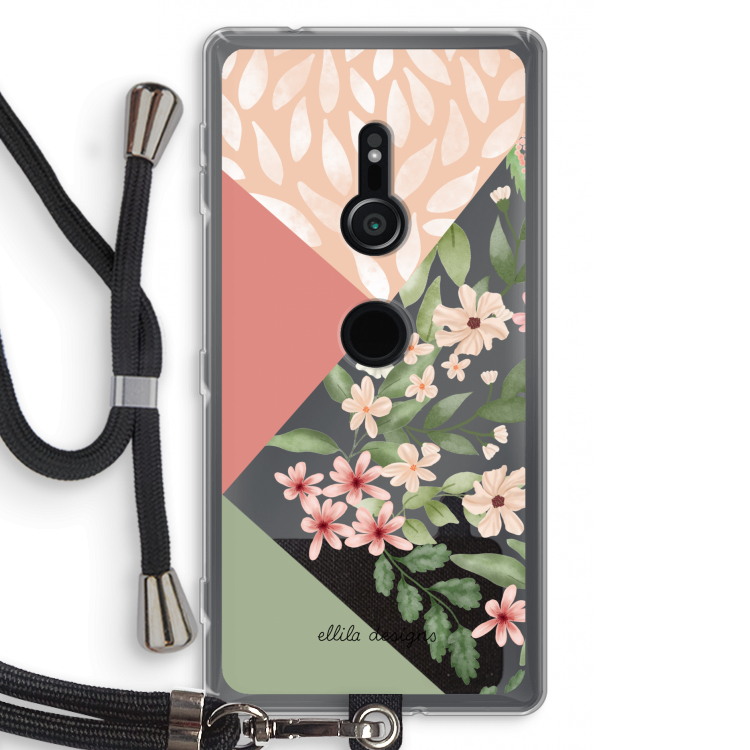 Sweet heaven geometrics: Sony Xperia XZ2 Transparant Hoesje met koord