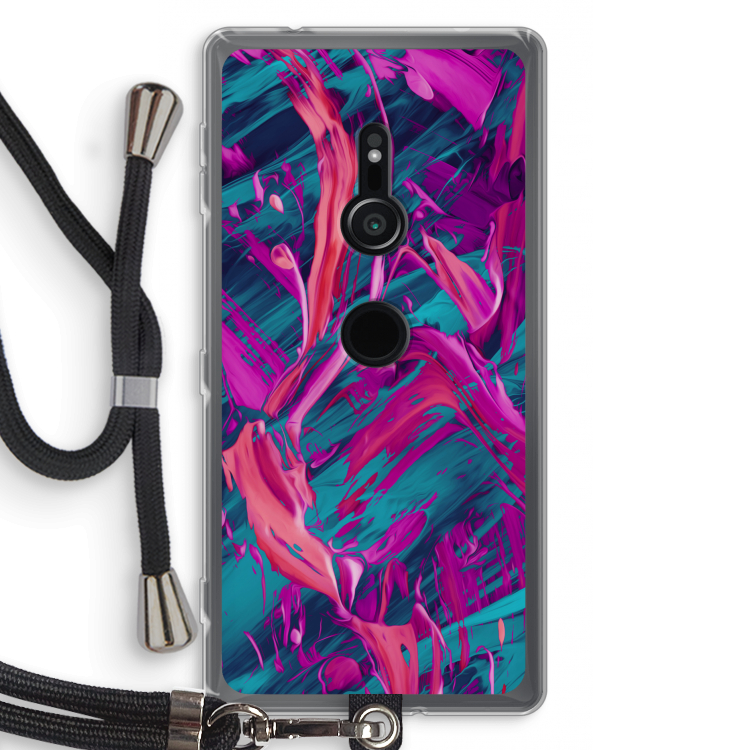 Pink Clouds: Sony Xperia XZ2 Transparant Hoesje met koord