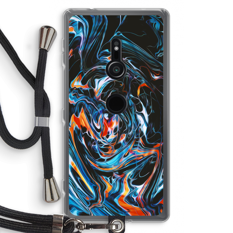 Black Unicorn: Sony Xperia XZ2 Transparant Hoesje met koord