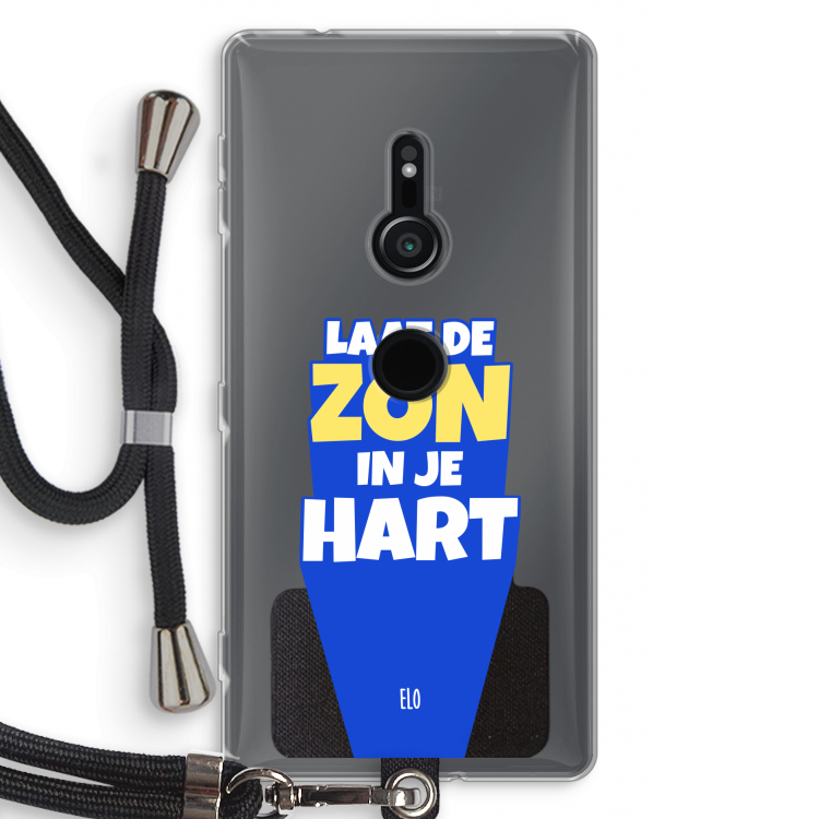 Laat de zon in je hart: Sony Xperia XZ2 Transparant Hoesje met koord