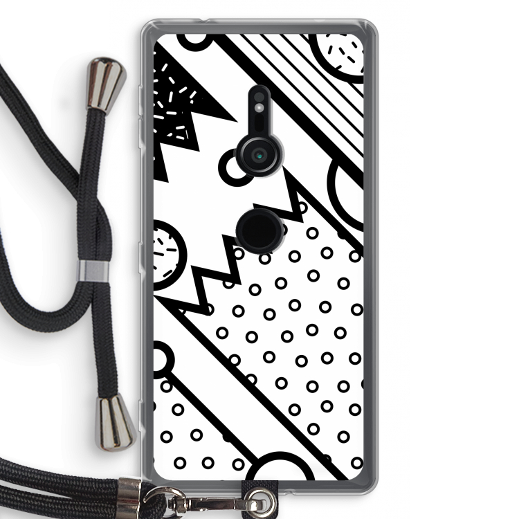 Pop Art #4: Sony Xperia XZ2 Transparant Hoesje met koord