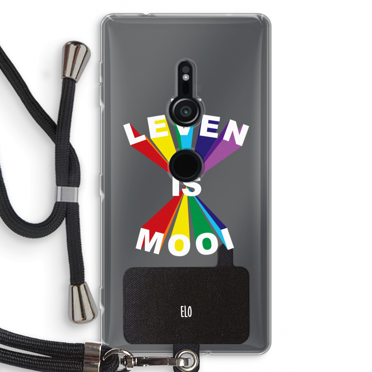 Het Leven Is Mooi: Sony Xperia XZ2 Transparant Hoesje met koord