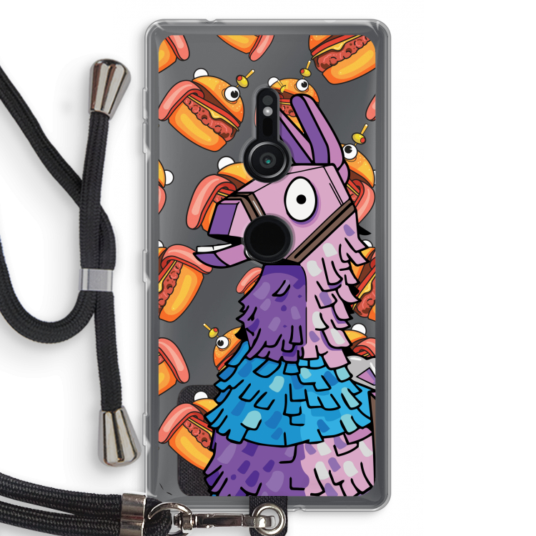 Loot Burger: Sony Xperia XZ2 Transparant Hoesje met koord