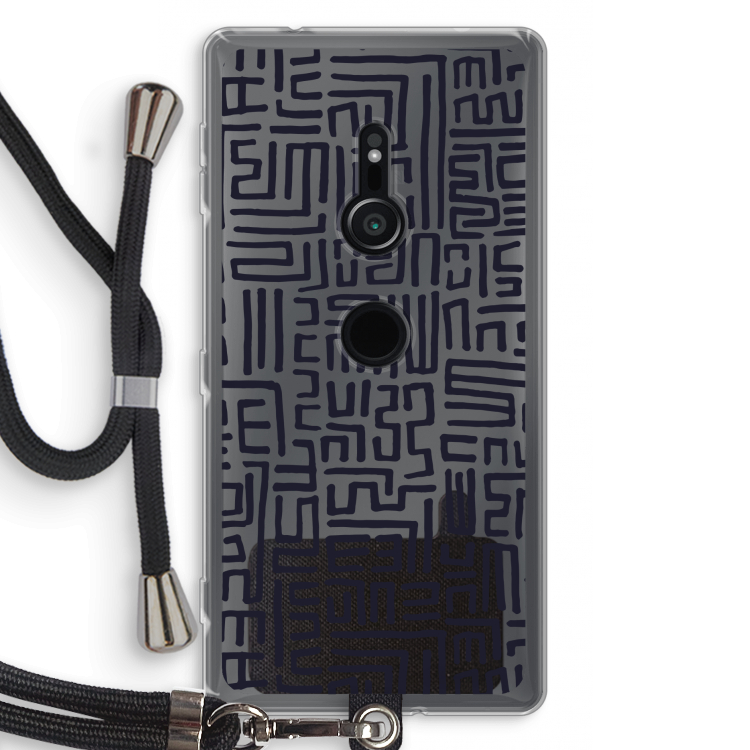 Moroccan Print: Sony Xperia XZ2 Transparant Hoesje met koord