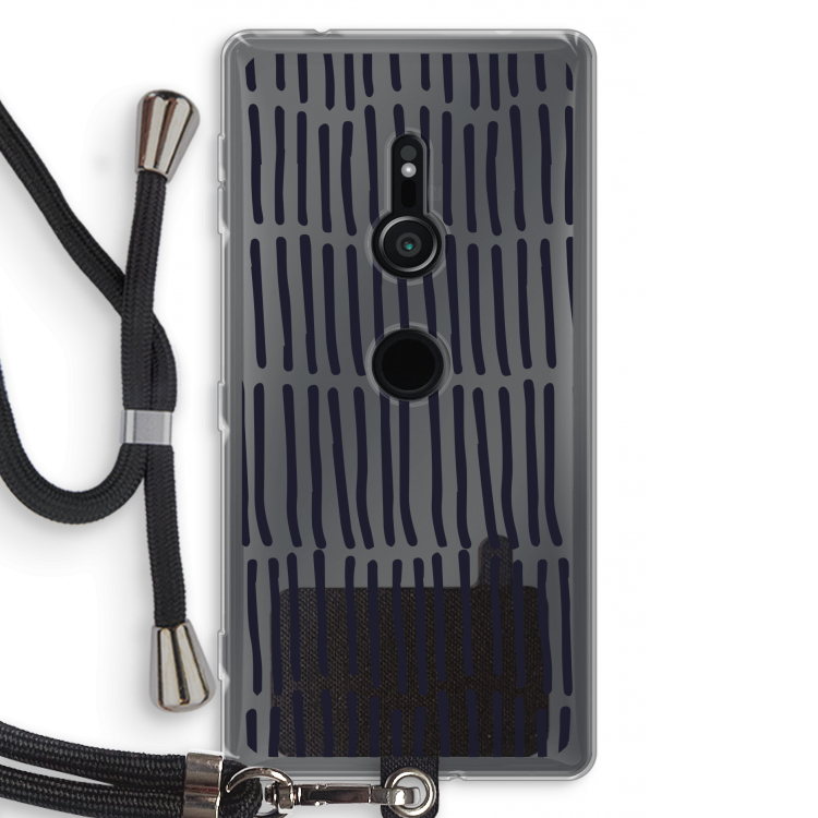Moroccan stripes: Sony Xperia XZ2 Transparant Hoesje met koord