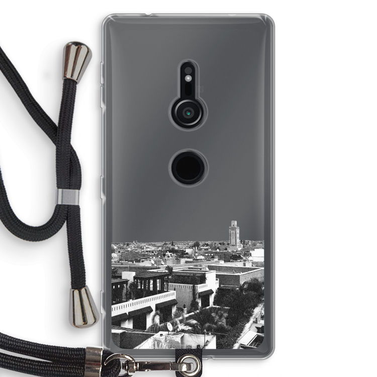 Marrakech Skyline : Sony Xperia XZ2 Transparant Hoesje met koord