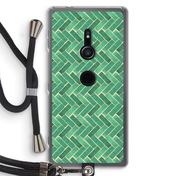 Moroccan tiles 2: Sony Xperia XZ2 Transparant Hoesje met koord