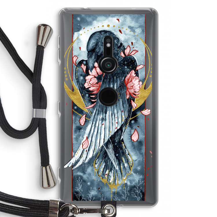 Golden Raven: Sony Xperia XZ2 Transparant Hoesje met koord