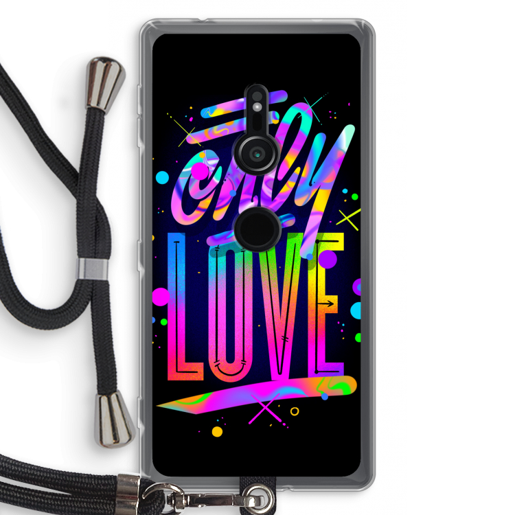 Only Love: Sony Xperia XZ2 Transparant Hoesje met koord