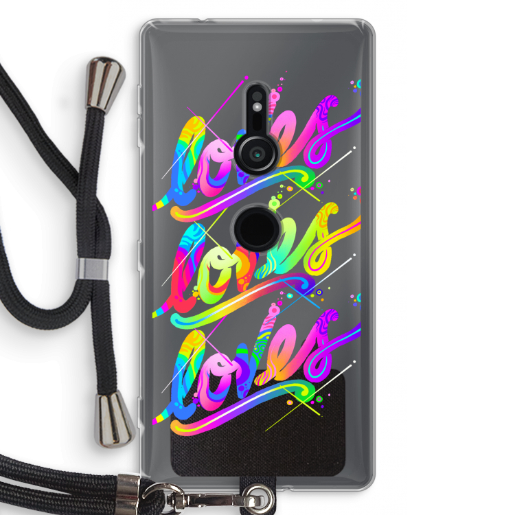 Loves: Sony Xperia XZ2 Transparant Hoesje met koord