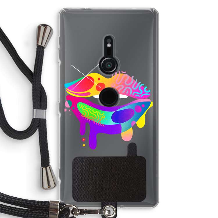 Lip Palette: Sony Xperia XZ2 Transparant Hoesje met koord