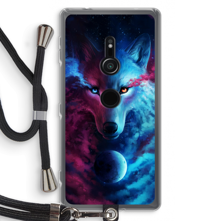 Where Light And Dark Meet: Sony Xperia XZ2 Transparant Hoesje met koord
