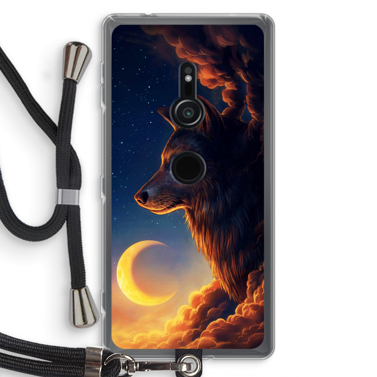 Night Guardian: Sony Xperia XZ2 Transparant Hoesje met koord