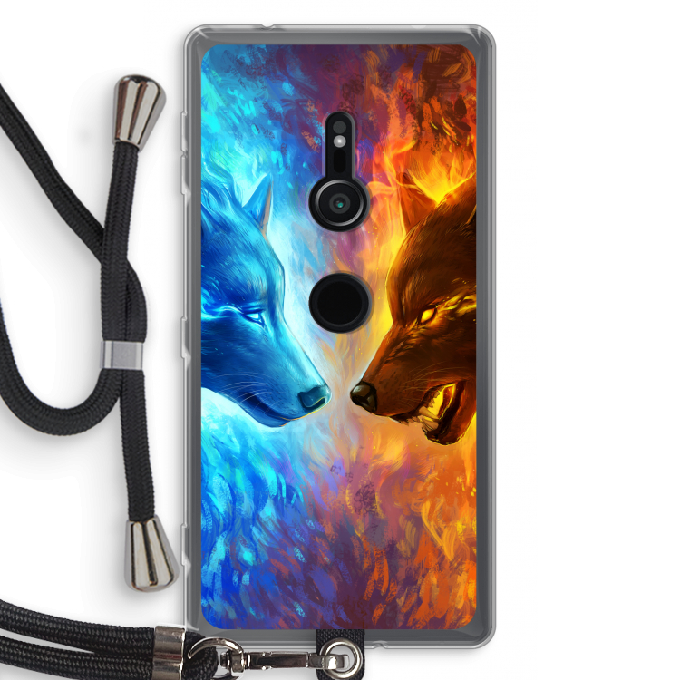 Fire & Ice: Sony Xperia XZ2 Transparant Hoesje met koord
