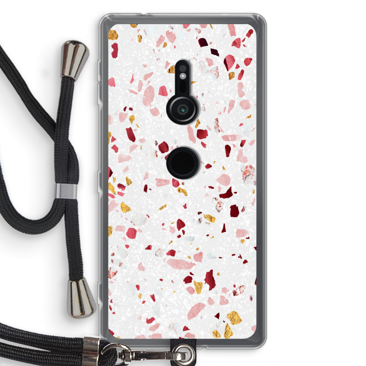 Terrazzo N°9: Sony Xperia XZ2 Transparant Hoesje met koord