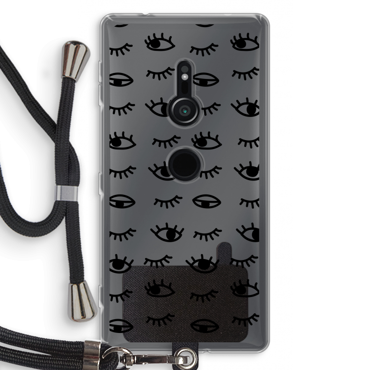 Eye pattern #2: Sony Xperia XZ2 Transparant Hoesje met koord