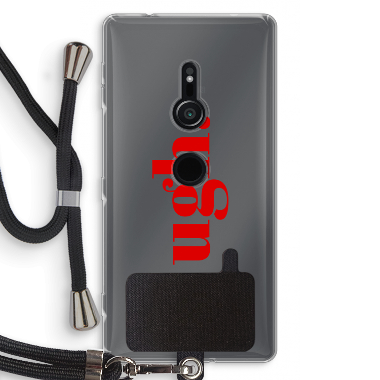 Ugh: Sony Xperia XZ2 Transparant Hoesje met koord