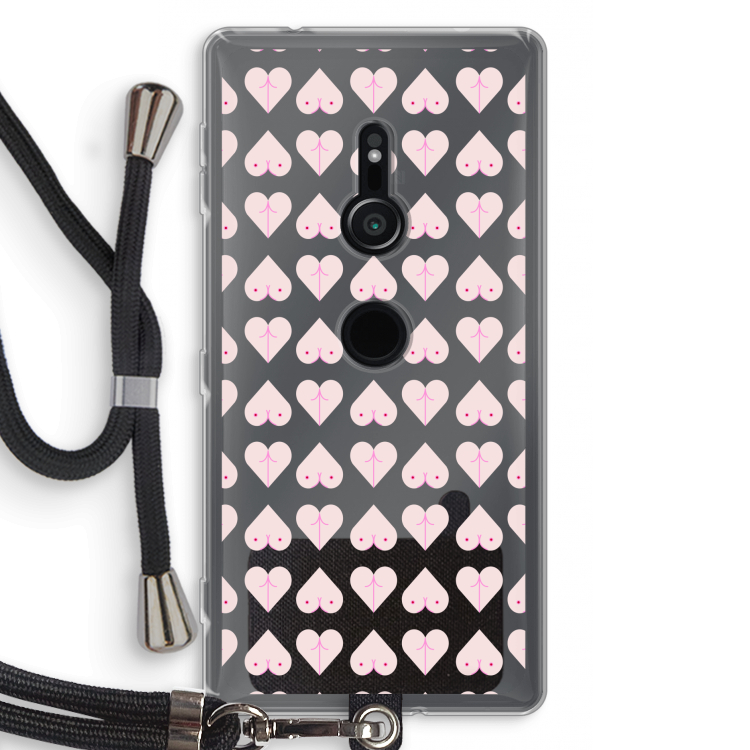 Ass 'n Titties: Sony Xperia XZ2 Transparant Hoesje met koord