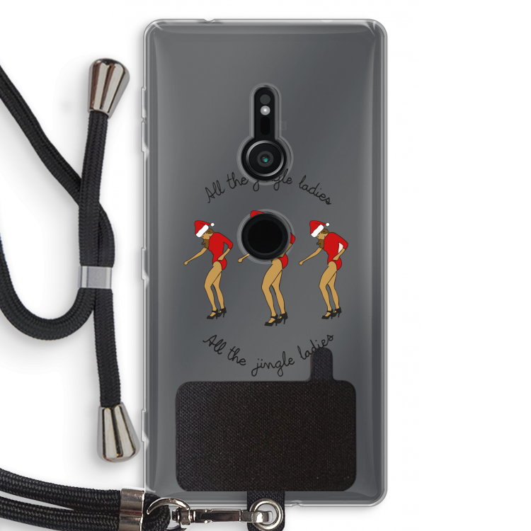 Jingle Ladies: Sony Xperia XZ2 Transparant Hoesje met koord