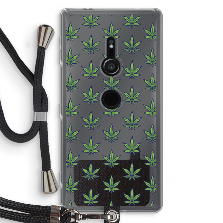 Weed: Sony Xperia XZ2 Transparant Hoesje met koord
