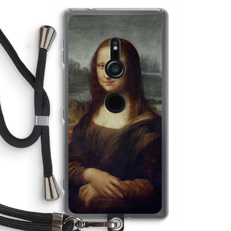 Mona Lisa: Sony Xperia XZ2 Transparant Hoesje met koord