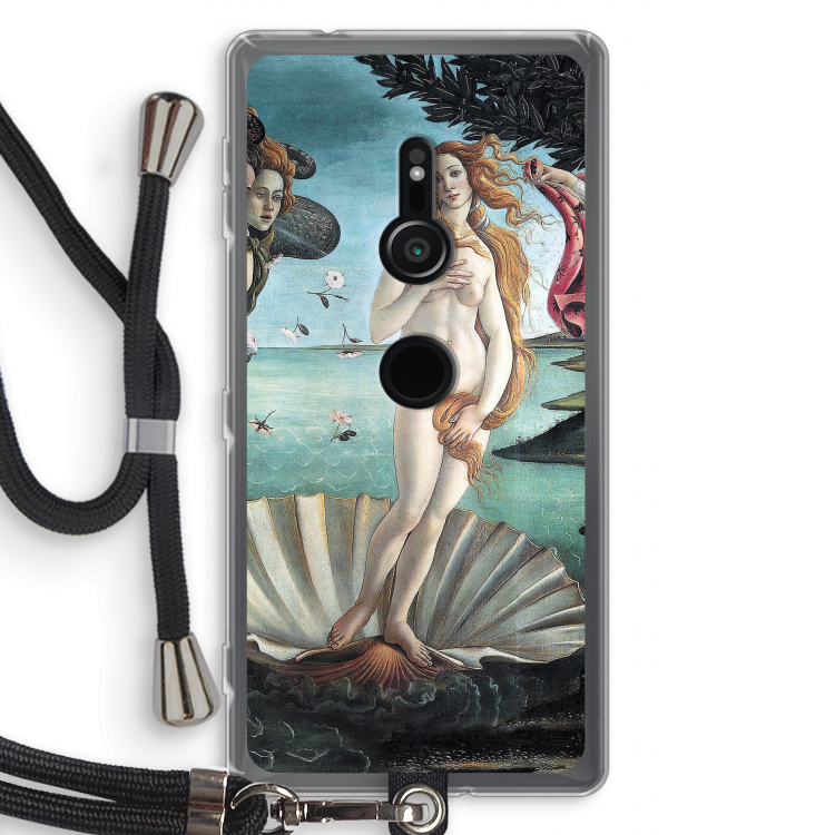 Birth Of Venus: Sony Xperia XZ2 Transparant Hoesje met koord