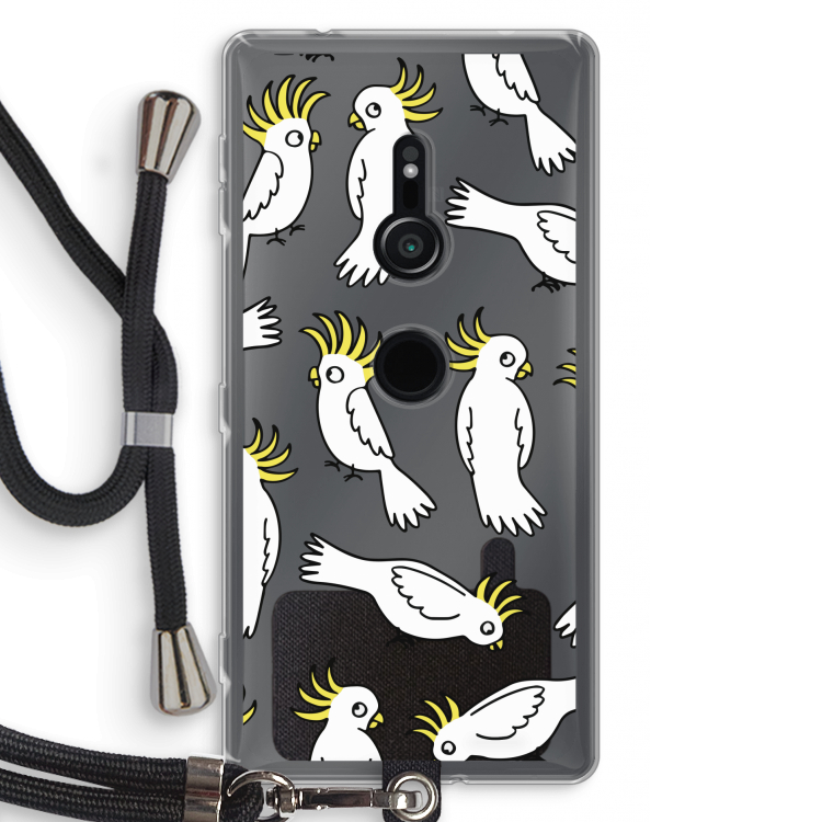 Papegaai: Sony Xperia XZ2 Transparant Hoesje met koord