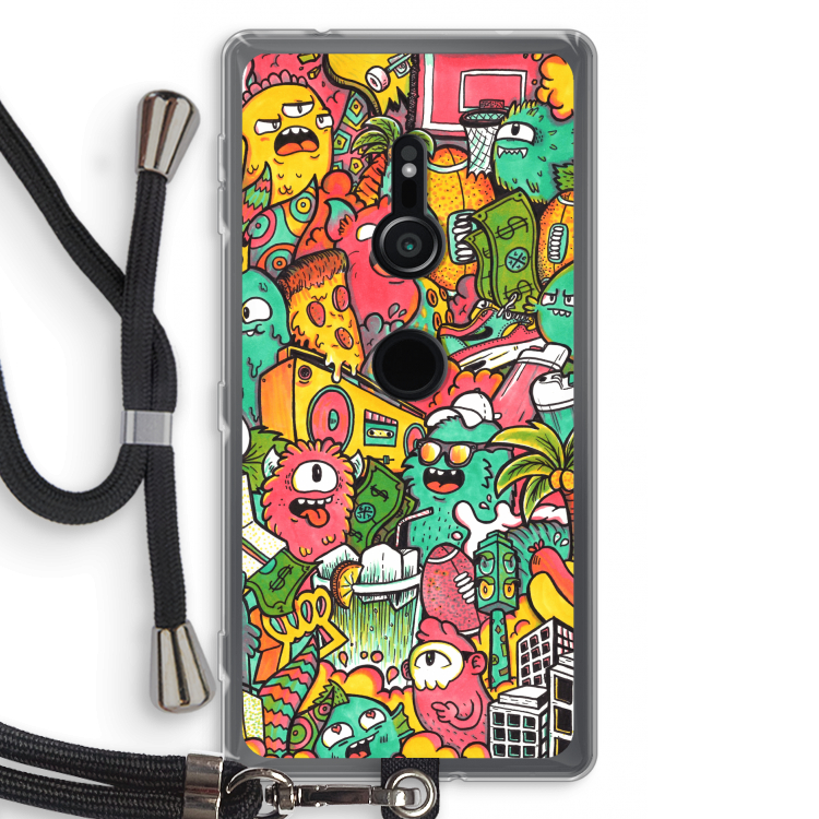Vexx City: Sony Xperia XZ2 Transparant Hoesje met koord