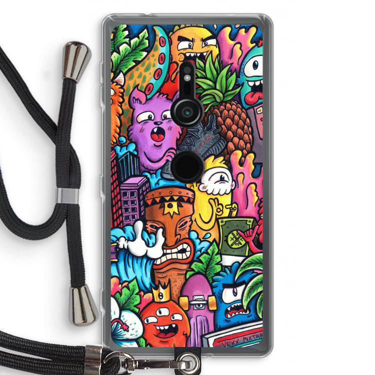 Vexx Mixtape: Sony Xperia XZ2 Transparant Hoesje met koord
