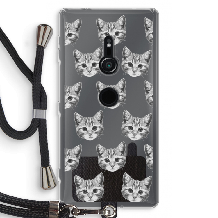 Kitten: Sony Xperia XZ2 Transparant Hoesje met koord