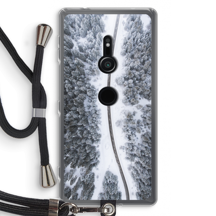 Snøfall: Sony Xperia XZ2 Transparant Hoesje met koord