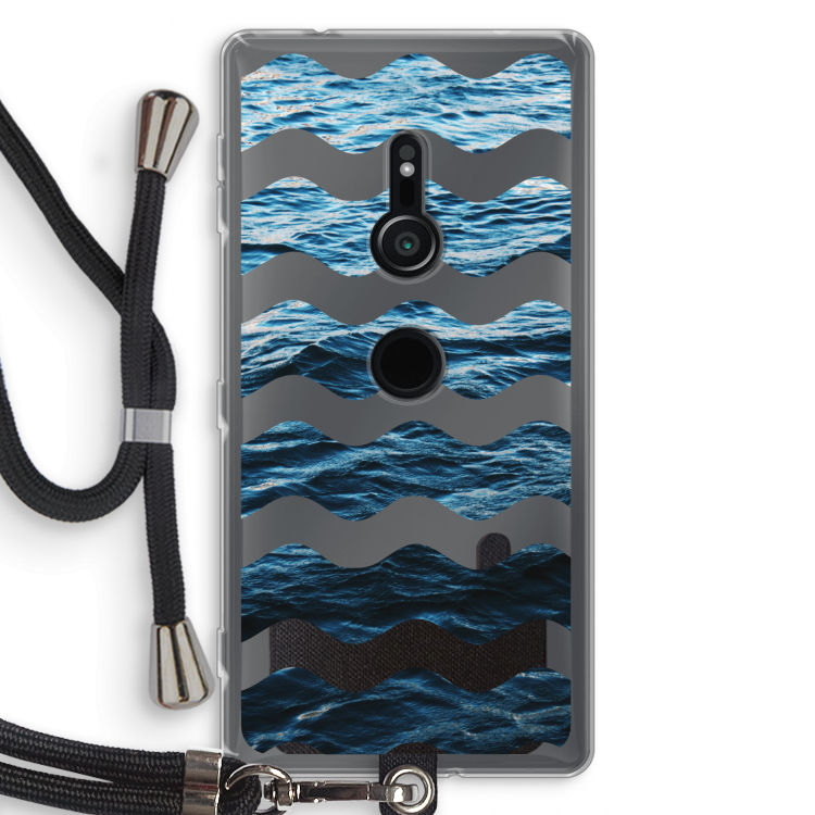 Oceaan: Sony Xperia XZ2 Transparant Hoesje met koord