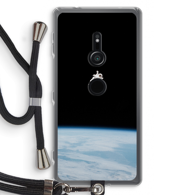 Alone in Space: Sony Xperia XZ2 Transparant Hoesje met koord