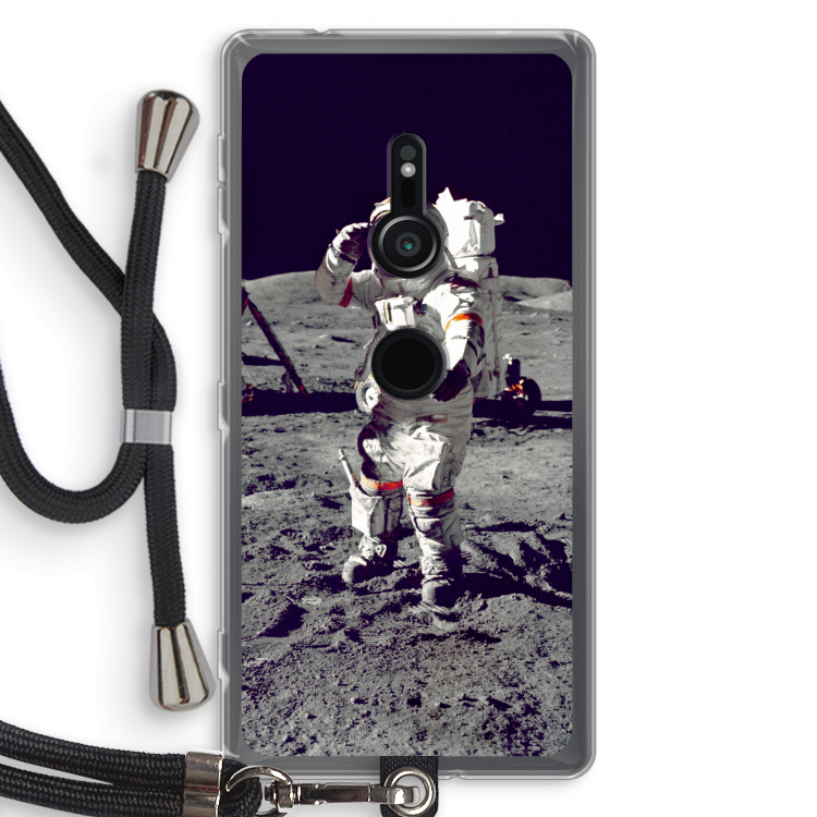 Spaceman: Sony Xperia XZ2 Transparant Hoesje met koord