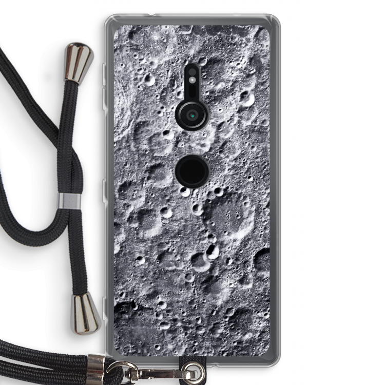 Maanlandschap: Sony Xperia XZ2 Transparant Hoesje met koord