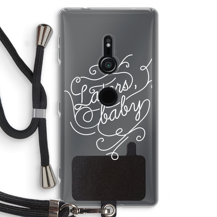 Laters, baby: Sony Xperia XZ2 Transparant Hoesje met koord