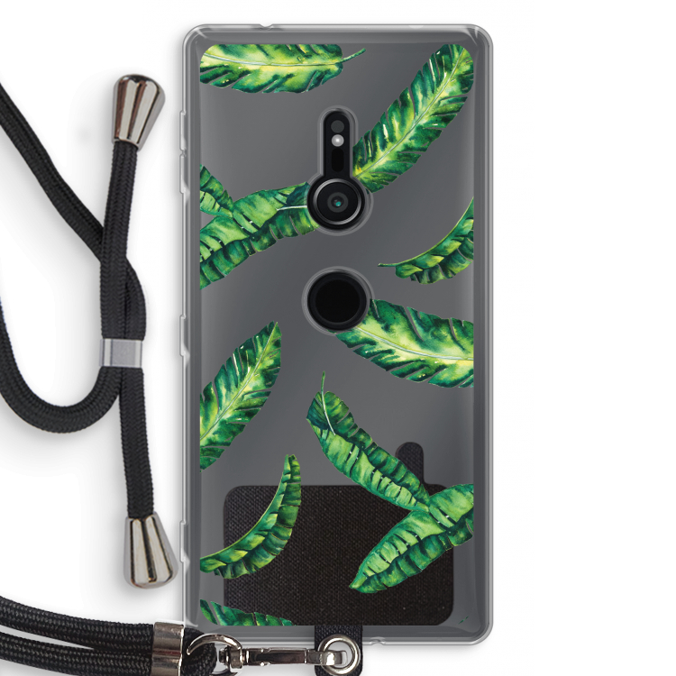 Lange bladeren: Sony Xperia XZ2 Transparant Hoesje met koord