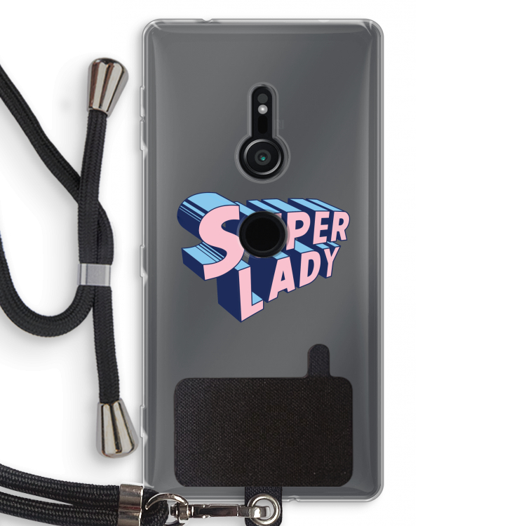 Superlady: Sony Xperia XZ2 Transparant Hoesje met koord