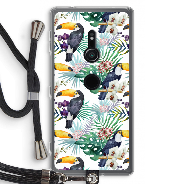 Tukans: Sony Xperia XZ2 Transparant Hoesje met koord