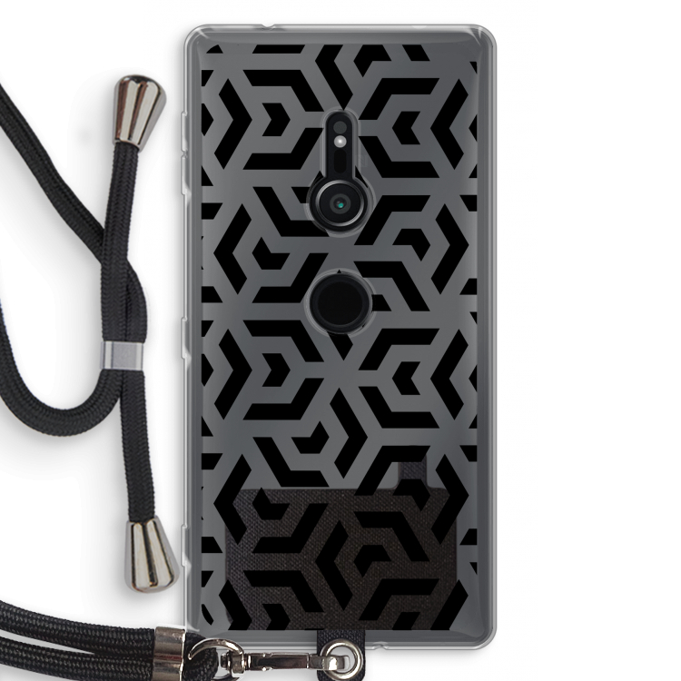 Crazy pattern: Sony Xperia XZ2 Transparant Hoesje met koord